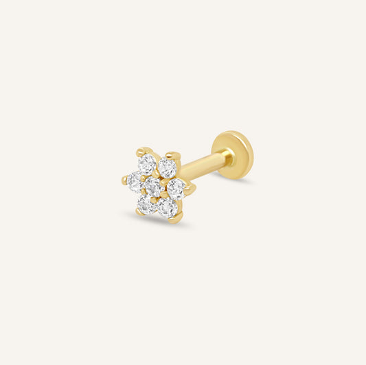 14K 7 Petals Flower Flatback