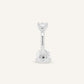 18K White Gold CZ Belly Ring
