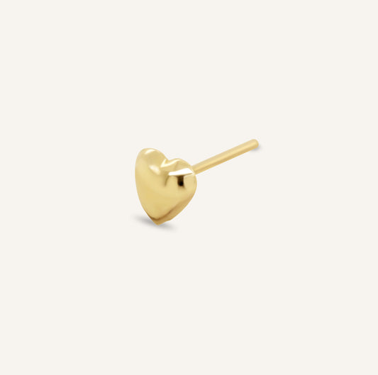 14K Heart Fishtail Nose Ring