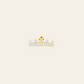 14K CZ Tiara Flatback