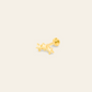 14K Real Gold 18G 3 Star Flatback