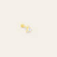 14K Gold CZ Shooting Star Flatback