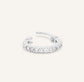14K White Gold CZ Pave Huggies