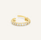 14K Yellow Gold CZ Pave Huggies