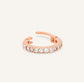 14K Rose Gold CZ Pave Huggies