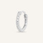 14K White Gold CZ Pave Huggies