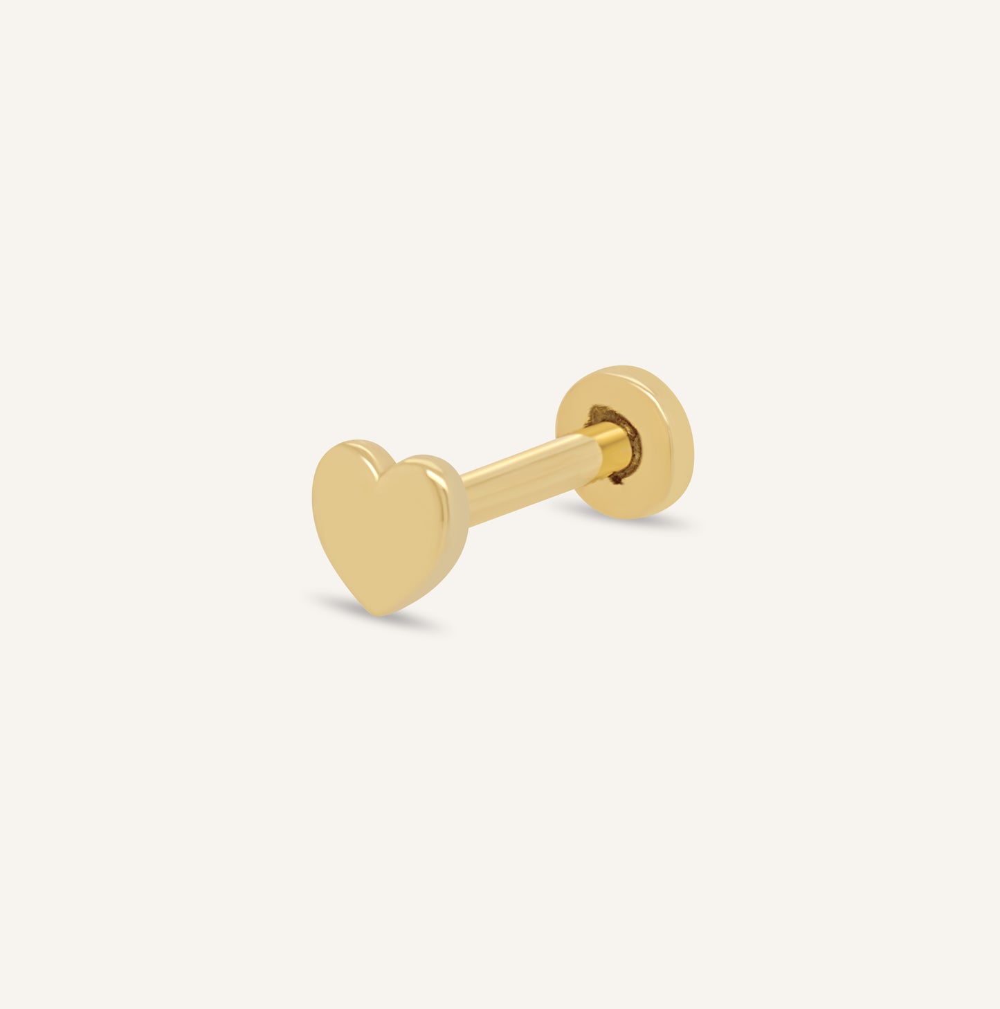 14K Heart Flatback