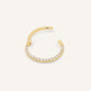 14K Yellow Gold CZ Pave Hinged Segment