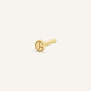 14K Gold Trinity CZ Flatback