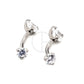 F136 Titanium Mini CZ Set Belly Ring